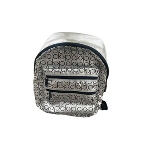 Calvin Klein‎ Logo Monogram CK Silver/White Women's Backpack